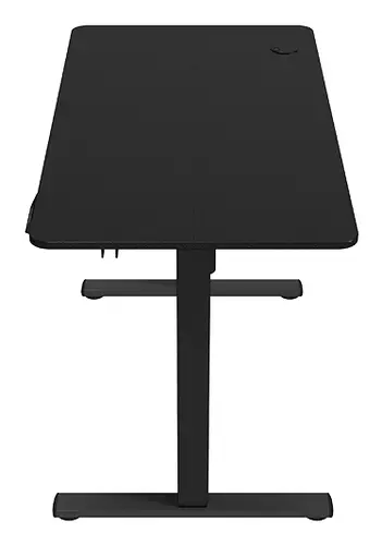 MGD-ERGOPRO, Mesa Ajuste Altura Eléctrico 73-118cm, Superficie Ergonómica Fibra Carbono, Estructura Metálica, Soporte Auriculares y Gestión Cableado, Escritorio Regulable 110x60cm, Negro - Imagen 1