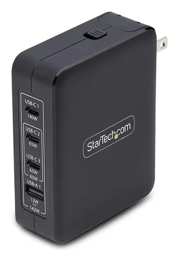 Cargador USB-C/USB-A de Pared GaN PD de 140W - 3x USB-C/1x USB-A - Cargador Internacional para Portátil MacBook/Dell XPS/Inspiron - Cargador USB Tipo C PD 3.1 - Imagen 1
