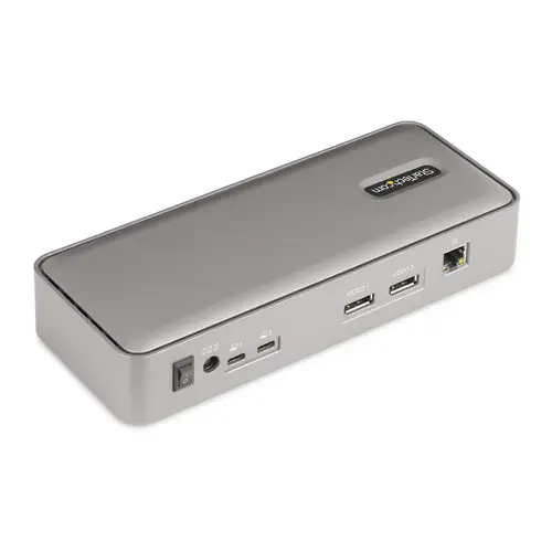 Docking Station KVM USB-C para Portátil - Replicador de Puertos USB Tipo C para 2 Monitores DisplayPort 4K 60Hz - Hub 5x USB - PD 90/45W para 2 Portátiles - Win Mac - Imagen 2