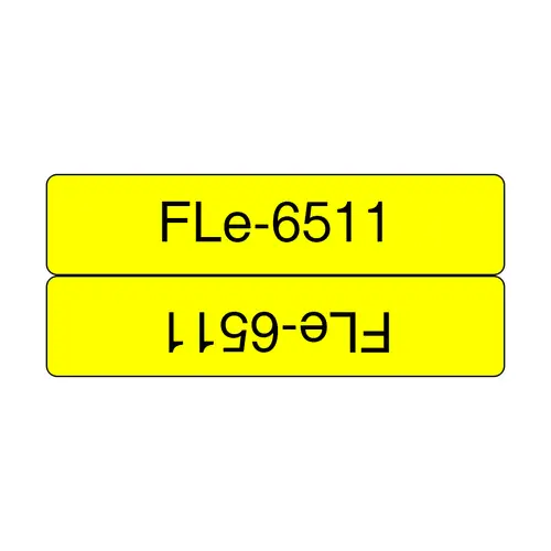 FLE-6511 cinta para impresora de etiquetas Negro sobre amarillo - Imagen 1