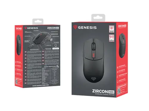Zircon 500 ratón Juego mano derecha RF Wireless + Bluetooth + USB Type-C Óptico 10000 DPI - Imagen 15