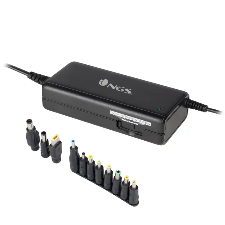 Ban adaptador e inversor de corriente Interior 90 W Negro