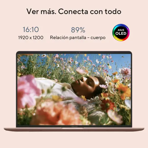Zenbook 14 OLED UX3480QA-U1144W Copilot+ PC Copilot+ PC - Ordenador Portátil " WUXGA (Snapdragon X1-26-100, 16GB RAM, 256GB SSD, Adreno GPU, Windows 11 Home) Arctic Blue - Tec. QWERTY Esp - Imagen 5