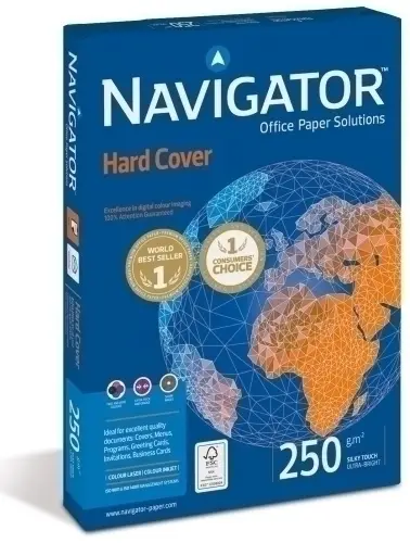 PAPEL A4 NAVIGATOR 250g 125h HARD COVER - Pack de 7 unidades