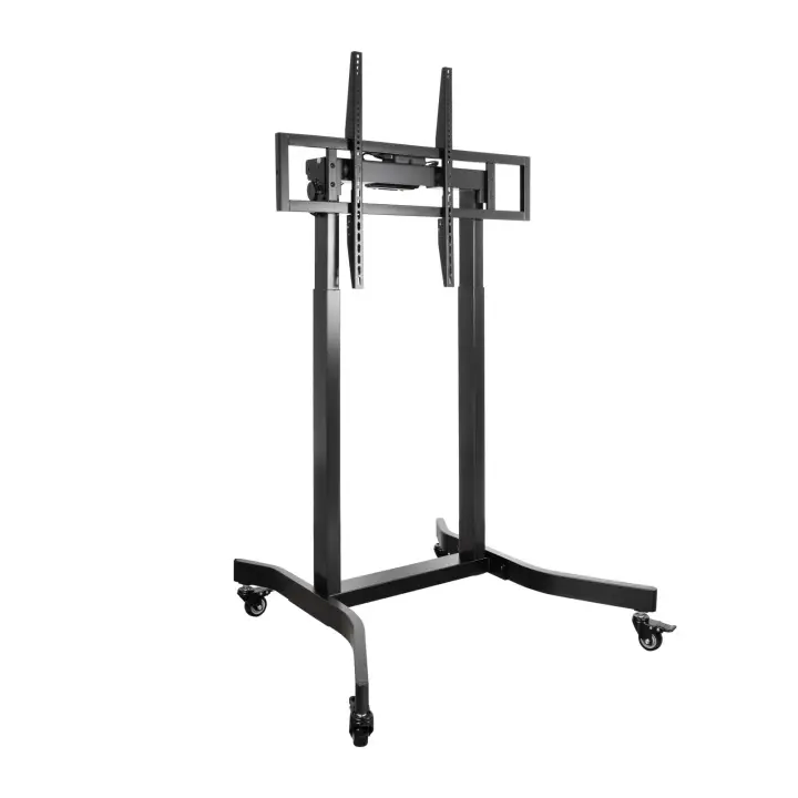LUX Soporte de Suelo con Ruedas y Regulación Eléctrica de Altura para Pantallas 55"-100", Negro