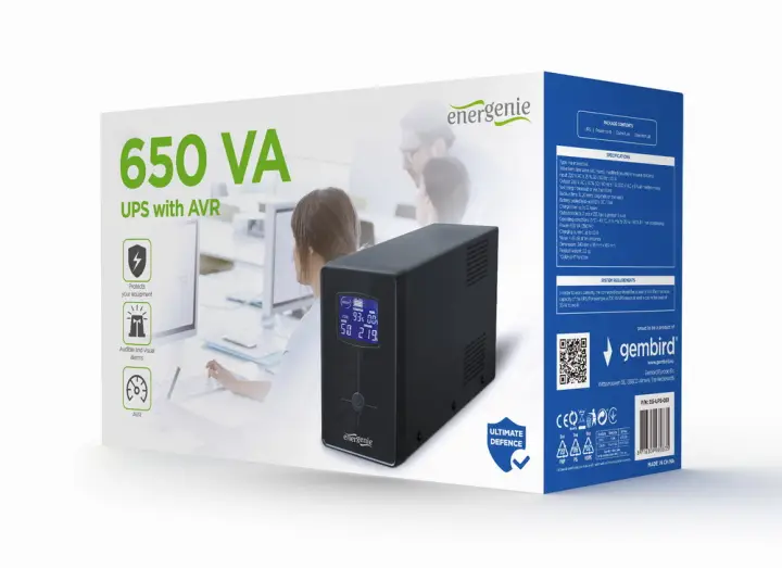 EG-UPS-031 sistema de alimentación ininterrumpida (UPS) 0,65 kVA 390 W 3 salidas AC
