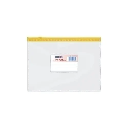 DOSSIER SOBRE DOHE ZIP A5 APAIS.PVC AMAR - Pack de 24 unidades - Imagen 1