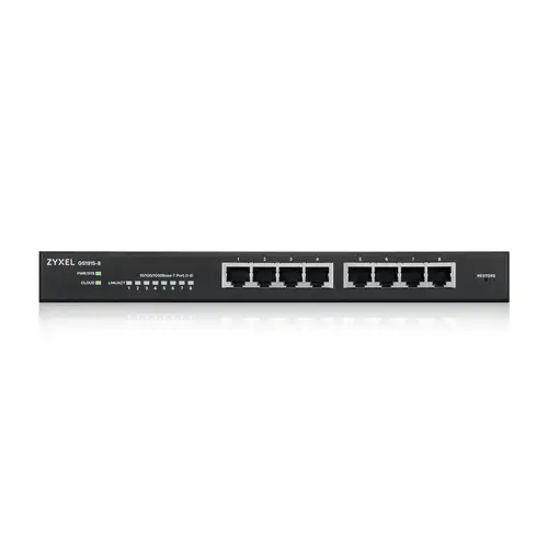 GS1915-8 Gestionado L2 Gigabit Ethernet (10/100/1000) Negro - Imagen 2