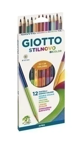 LAPICES COLOR GIOTTO STILNOVO BICOLOR 12 - Pack de 10 unidades