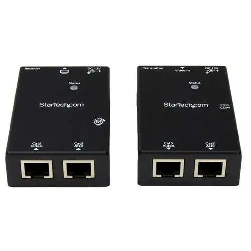 Kit Extensor Vídeo Audio HDMI por Cable UTP Ethernet Cat5 Cat6 RJ45 con Power over Cable - 50m - Imagen 2