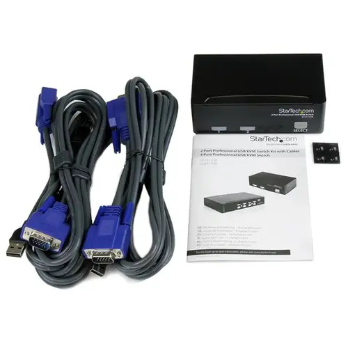 Conmutador Switch Profesional KVM 2 Puertos Vídeo VGA - USB - Hasta 1920x1440 - Imagen 4