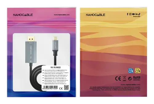 10.15.5022 adaptador de cable de vídeo 2 m USB Tipo C DisplayPort Negro - Imagen 4
