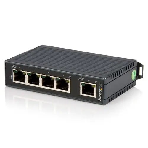 Switch Conmutador Industrial Ethernet de 5 Puertos RJ45 de Montaje en Carril DIN - Imagen 1