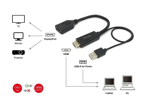 119039 adaptador de cable de vídeo 0,15 m HDMI tipo A (Estándar) DisplayPort Negro - Imagen 6