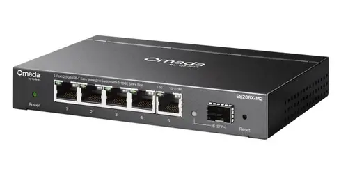 Omada ES206X-M2 switch Gestionado L2 2.5G Ethernet (100/1000/2500) Montaje en pared/escritorio Negro - Imagen 1