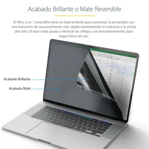 Filtro de Privacidad para Macbook Pro 21/23 o Portátiles de 16" - Mate - Antirreflectante - Anti Luz Azul - 51% de Reducción de Luz Azul - Protector de Pantalla - Imagen 10