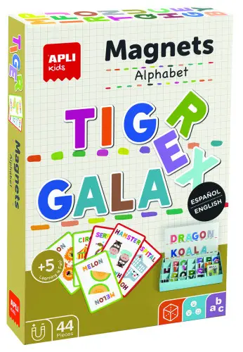 APLI JUEGO MAGNÉTICO ABECEDARIO 44 PIEZAS +5 AÑOS