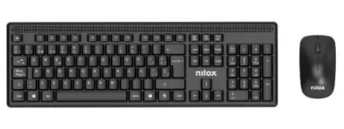 NXKMWE011 teclado Ratón incluido Oficina RF inalámbrico Español Negro - Imagen 1