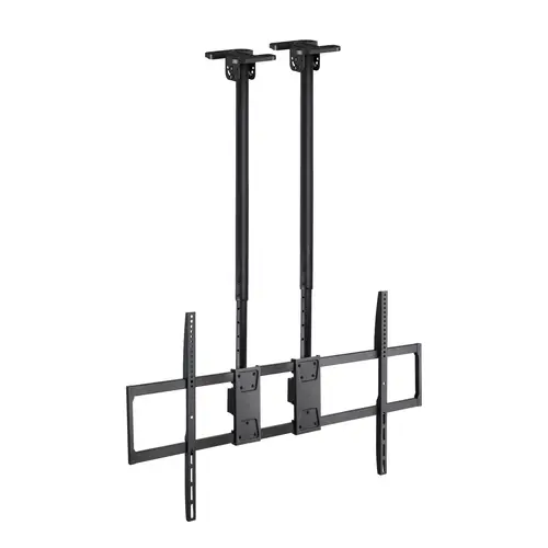 Soporte de Techo Extensible con doble mástil para Pantallas 60-120", Negro - Imagen 1