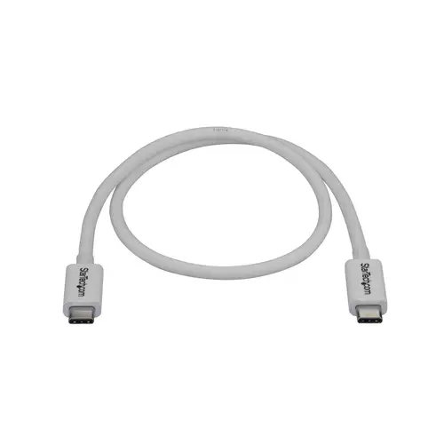 Cable Thunderbolt 3 Pasivo 50cm - 40Gbps - PD 100W - Vídeo 4K/5K - Cable Thunderbolt - Certificado Thunderbolt - Compatible USB4 / Modo Alt DP - Thunderbolt 4 - USB 3.2 - USB-C - Blanco - Imagen 3