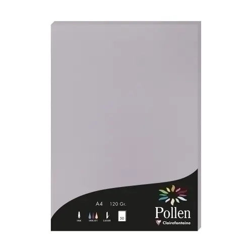 PAPEL CLAIREFONTAINE POLLEN A4 50h GRIS
