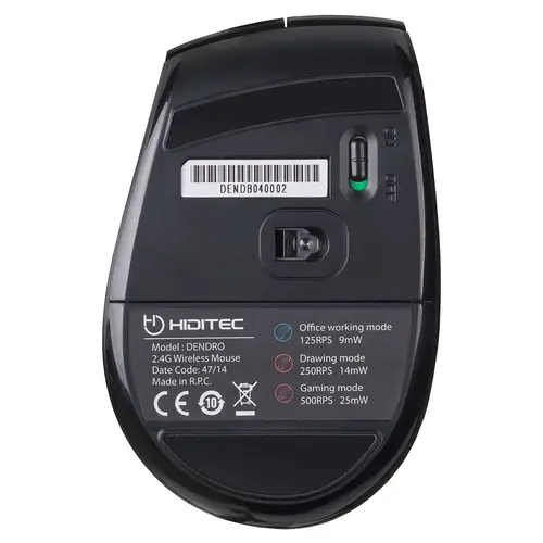 Dendro ratón mano derecha RF inalámbrico Óptico 2000 DPI - Imagen 2