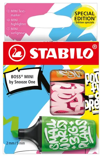 BOSS MINI by Snooze One marcador 3 pieza(s) Verde, Naranja, Rosa - Imagen 1