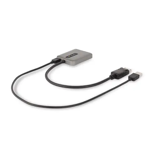 Hub MST de 2 Puertos DisplayPort 1.4 - Divisor Splitter DP para 2 Monitores - Adaptador DisplayPort a 2x DisplayPort de 5K 60Hz - Alimentado por USB - Windows Solamente - Imagen 2