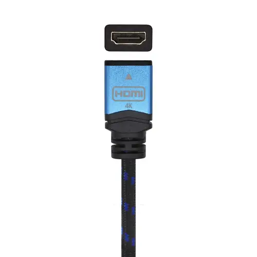 Cable HDMI V2.0 Prolongador Premium Alta Velocidad / HEC 4K@60Hz 18Gbps, A/M-A/H, Negro/Azul, 2.0m - Imagen 4