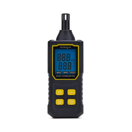 Termómetro Higrómetro Digital Portátil - Medidor de Temperatura y Humedad con Pantalla LCD - para Salas de Servidores u Oficinas - Lectura de Mínimo/Máximo - Imagen 3