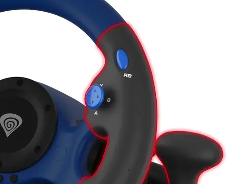 Seaborg 350 Negro, Azul USB Volante + Pedales Nintendo Switch, PC, PlayStation 4, Playstation 3, Xbox 360, Xbox One, Xbox Series S, Xbox Series X - Imagen 8