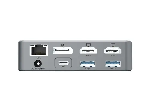 DONN25G base para portátil y replicador de puertos Alámbrico USB 3.2 Gen 2 (3.1 Gen 2) Type-C Plata - Imagen 5