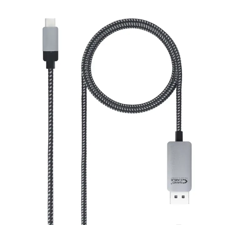 10.15.5002 adaptador de cable de vídeo 1,8 m USB Tipo C DisplayPort Aluminio, Negro