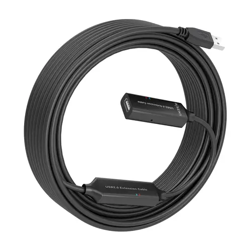 Cable USB 2.0 Prolongador con Amplificador, Tipo A/M-A/H, Negro, 15m - Imagen 2