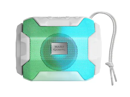 MSBAXW, Altavoz Bluetooth RGB, Compacto,10W, USB/MicroSD/Radio, Blanco - Imagen 2