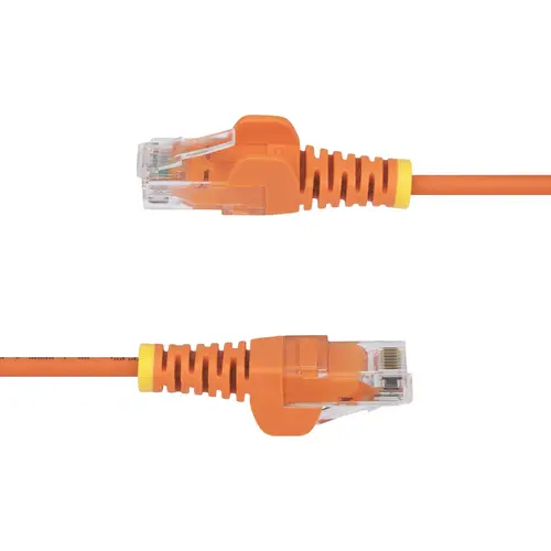 Cable de Red Ethernet CAT6 Delgado sin Enganches Naranja de 10m - Cable RJ45 Snagless Slim de 28AWG - Alambre de Cobre Puro - PoE 100W - con Alivios de Tensión - LSZH - Probado con Fluke - Imagen 3
