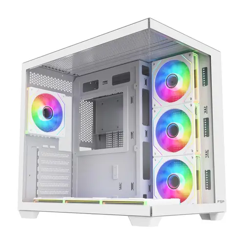 M341-WA Carcasa Midi Tower mITX, mATX, ATX Blanco ARGB - Imagen 1