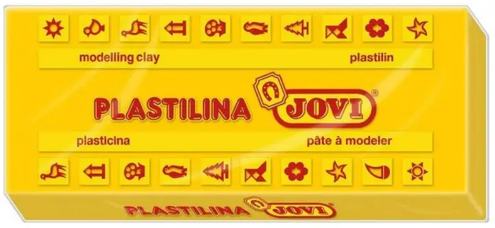 CAJA 15 PASTILLAS PLASTILINA 150 G - AMARILLO OSCURO JOVI 7103