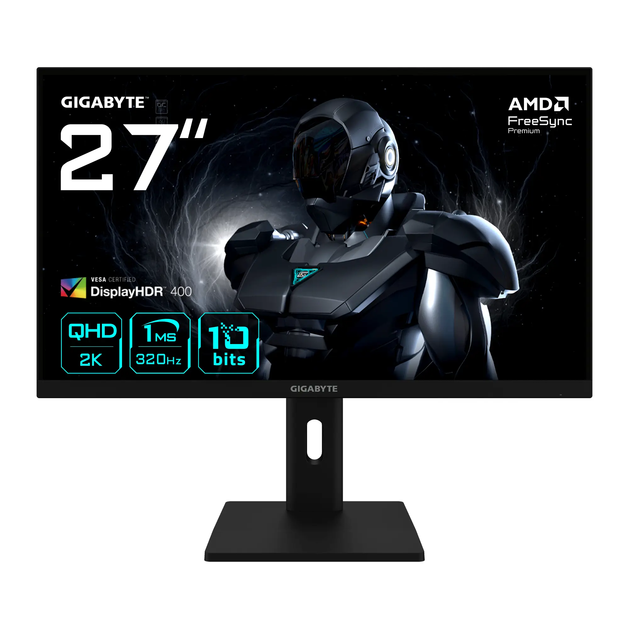 G27Q3 Monitor Gaming 27 2K QHD - 2560 x 1440, 320Hz, 1ms, 350 cd/m², FreeSync Premium, Display HDR400, HDMI 2.0, DisplayPort 1.4