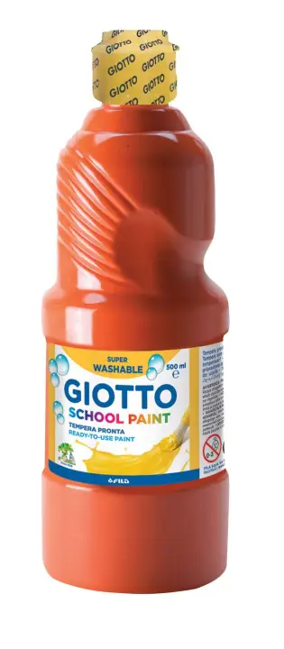 School Paint pintura a base de agua Rojo 500 ml Botella 1 pieza(s..