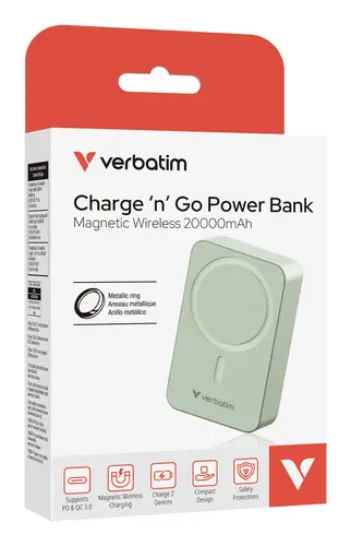 Charge 'n' Go Essentials 20000 mAh Cargador inalámbrico Verde - Imagen 4