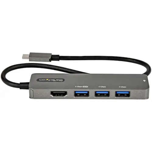 Adaptador Multipuertos USB-C - Docking Station USB Tipo C a HDMI 2.0b 4K de 60Hz (HDR10) - PD de 100W de Paso - Hub USB 3.0 de 4 Puertos - Replicador USBC - con Cable de 30cm - Imagen 2