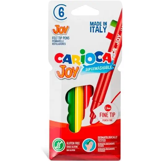 CARIOCA ROTULADOR JOY PUNTA FINA ESTUCHE 6U C/SURTIDOS