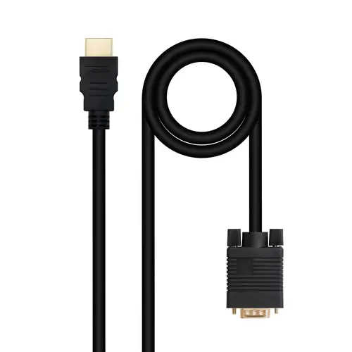 Cable Conversor HDMI a VGA, 1.8 m, Negro - Imagen 1
