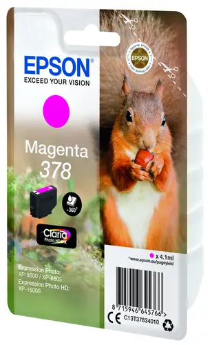 Squirrel Singlepack Magenta 378 Claria Photo HD Ink - Imagen 3
