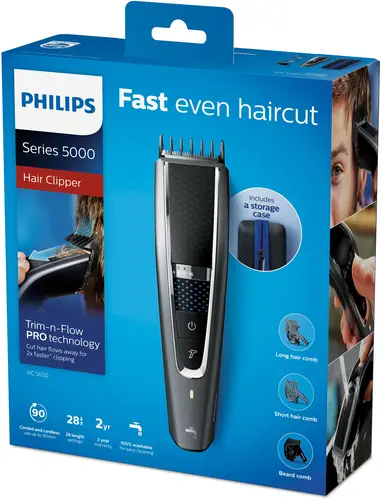 5000 series Hairclipper series 5000 HC5650/15 Cortapelos lavable - Imagen 9