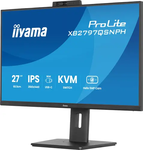 ProLite XB2797QSNPH-B1 27IN IPS LCD 4MS 2560X1440 350CD/M2 HDMI/DP/USB 2 pantalla para PC 68,6 cm (27") 2560 x 1440 Pixeles Quad HD Negro - Imagen 7
