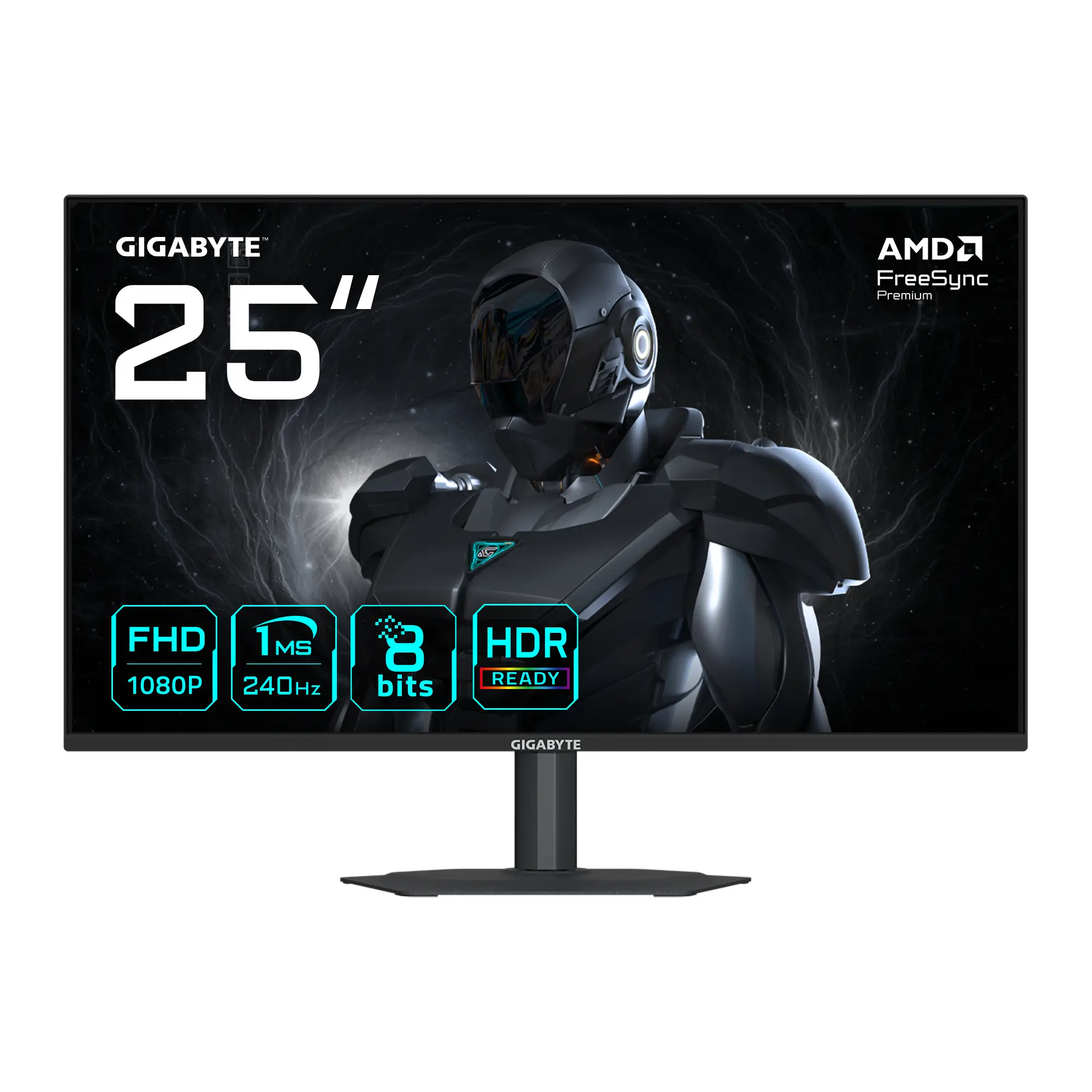 G25F2A Monitor Gaming 25" FHD - 1920 x 1080, 240Hz, 1ms, 300 cd/m², Display HDR 10, HDMI 2.0, DisplayPort 1.4