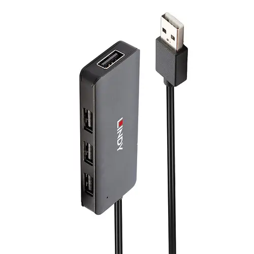 42986 hub de interfaz USB 2.0 480 Mbit/s Negro - Imagen 1
