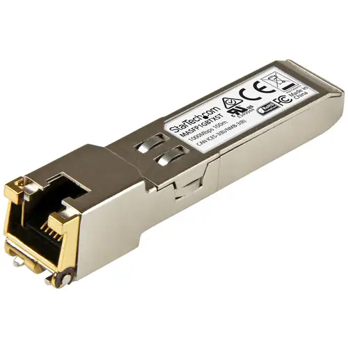 Módulo Transceptor SFP Compatible con Cisco Meraki MA-SFP-1GB-TX - 1000BASE-T - SFP a RJ45 Cat6 / Cat5e - 10/100/1000 Mbps - RJ45 - 100m - Cisco Meraki MS225, MX400, MS250 - Imagen 1